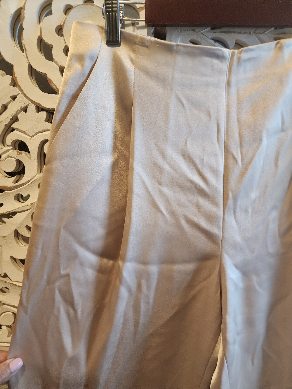 ALICE + OLIVIA JESSIE SLIM SATIN PANTS WOMENS SIZE 8 - Picture 6 of 16